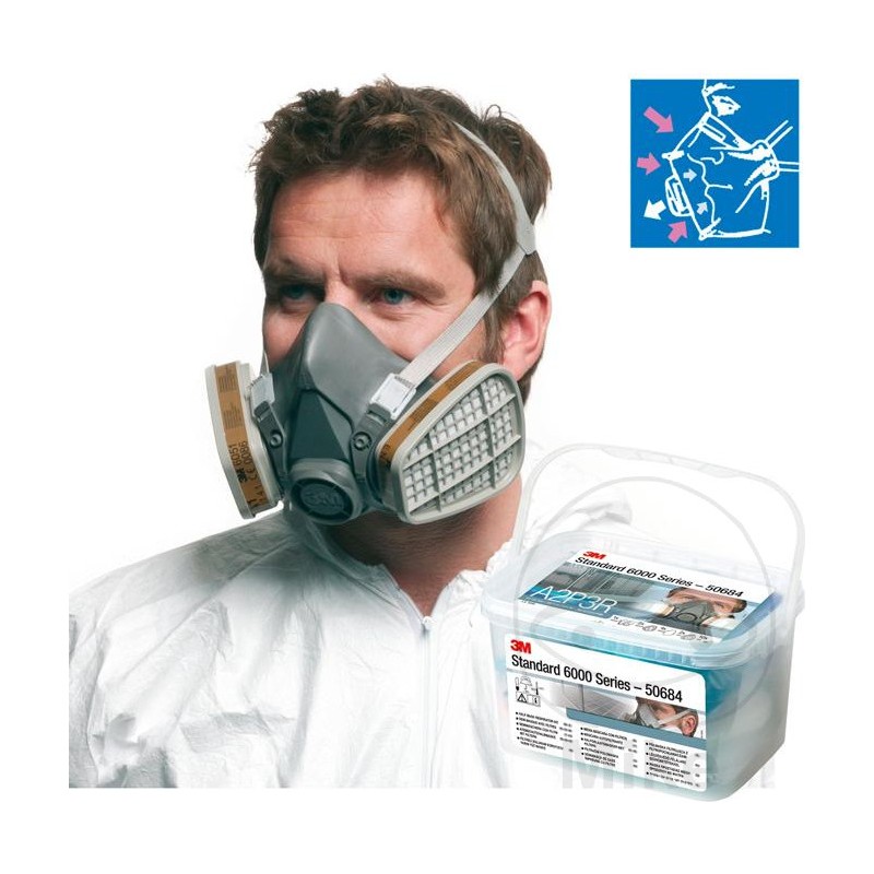 3M Half mask kit for standard painting 6000 A2/P3 227.31.75VAR