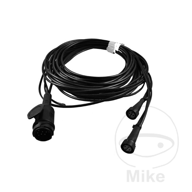ASPÖCK Cable de remolque 13 polos con 2 tomas corriente 5 8M ABG 338.00.28