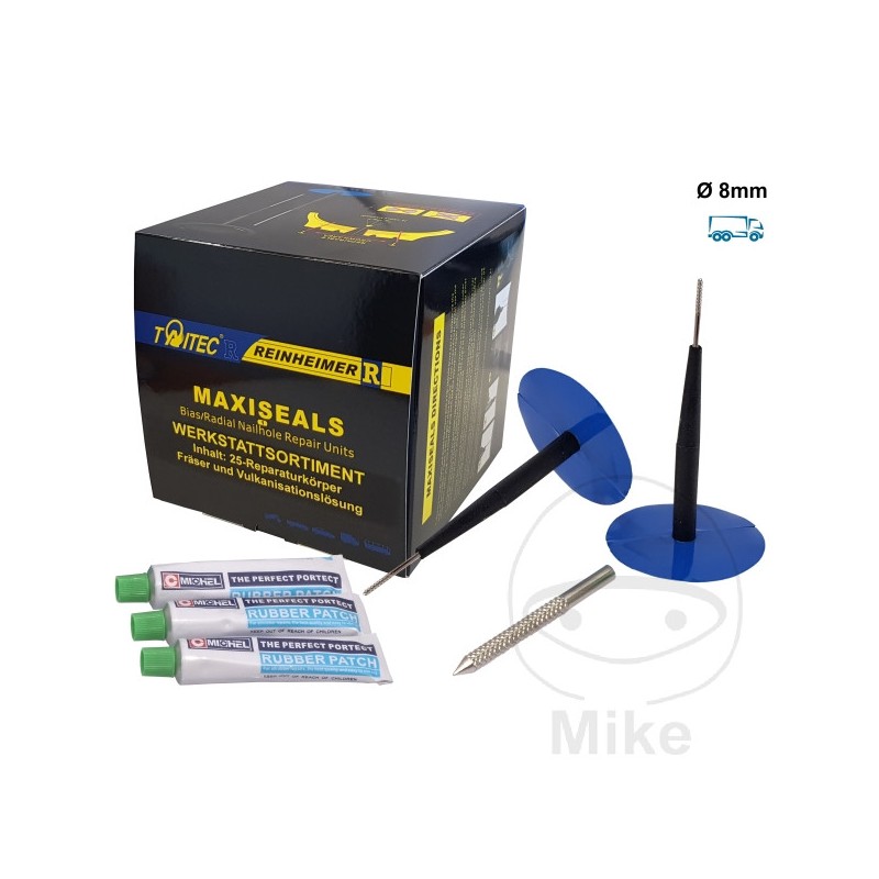 REINHEIMER Kit reparación pinchazos neumáticos tubeless MAXI SEAL 8 MM 519.02.42