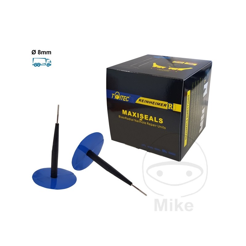 REINHEIMER Pack 25 parches seta reparación cubierta neumático MAXI SEAL 8 MM 519.02.60