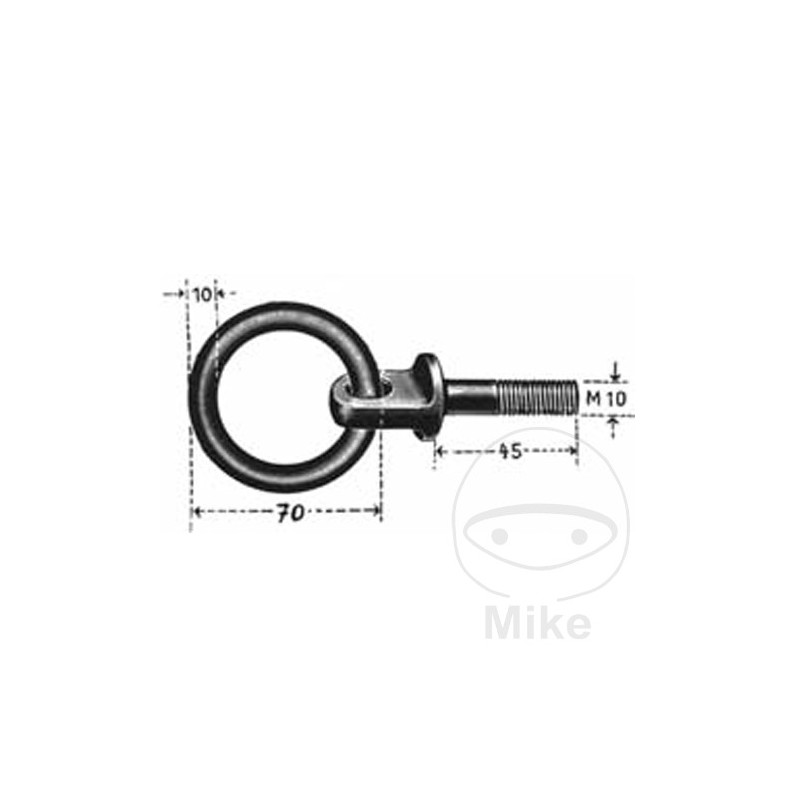 Tornillo con argolla para sujeción de cargamento M10 X 45 MM 338.66.79