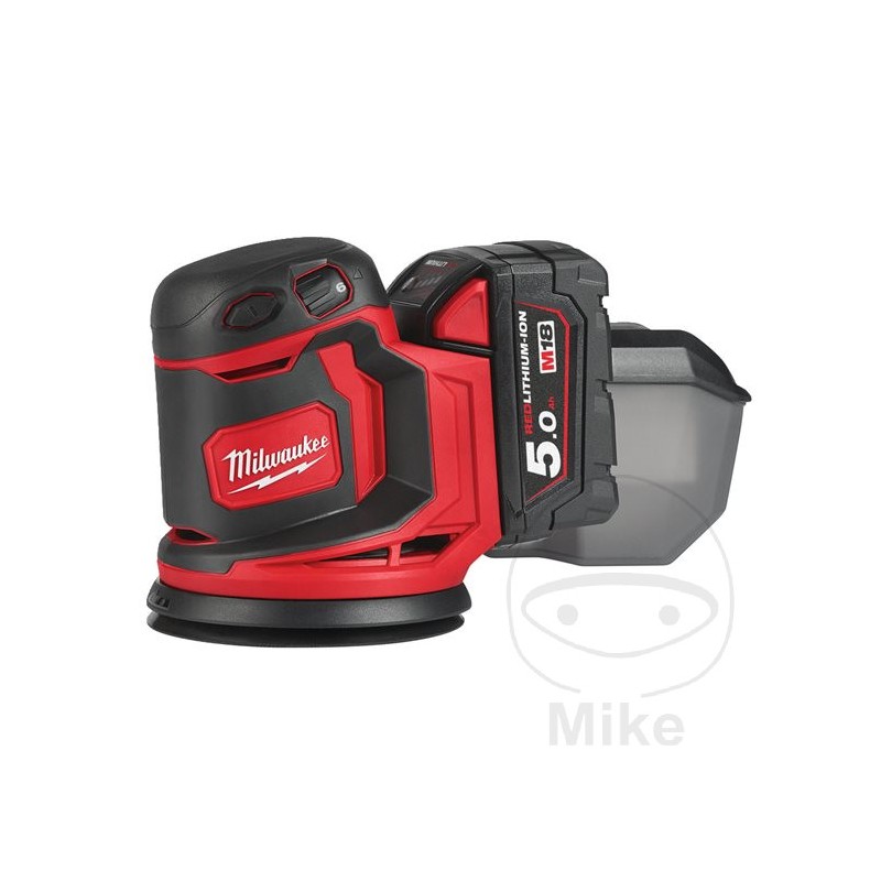 MILWAUKEE Lijadora orbital con batería recargable 18V M18 BOS125-502B 685.03.59