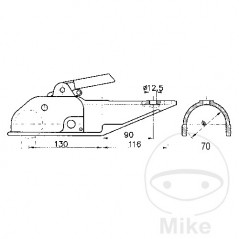 WINTERHOFF Enganche para bola de remolque 3000 KG 70 MM 338.40.88