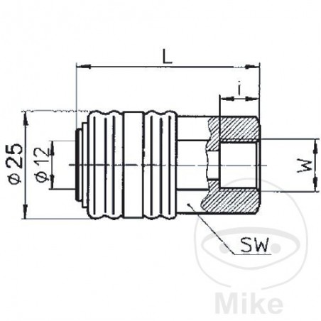 Conector de manguera aire comprimido con rosca interior I 1/4 656.04.37