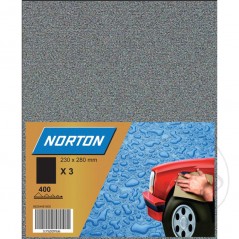 NORTON Pack 3 papeles de lija BOG T489 K1000 WF 230X280 MM 564.15.01