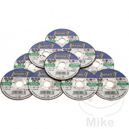HAZET Juego 10 mini discos abrasivos de corte ∅50 MM 564.90.30