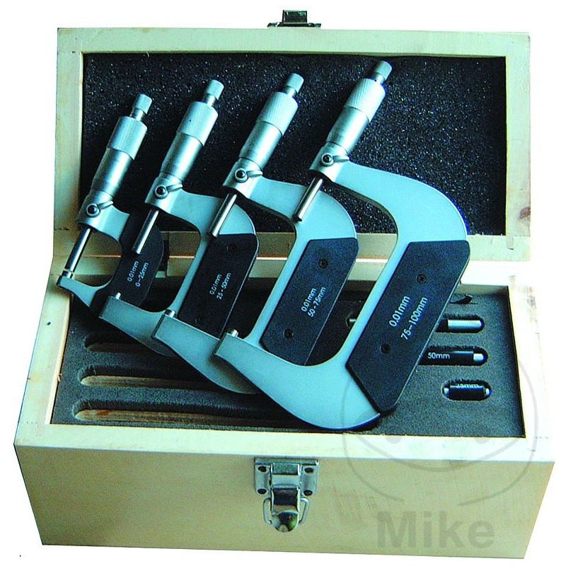Set of 4 external micrometers 0-100 MM 647.03.14