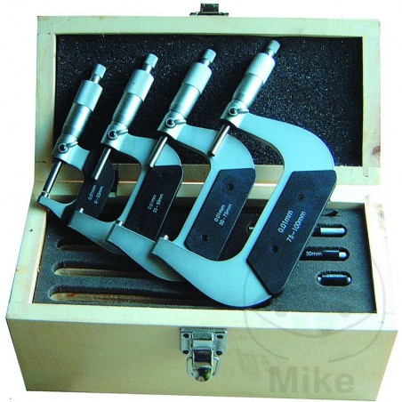 Set of 4 external micrometers 0-100 MM 647.03.14