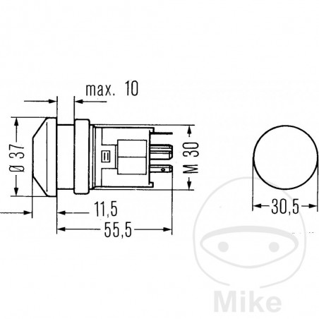 HELLA emergency switch 145.12.36