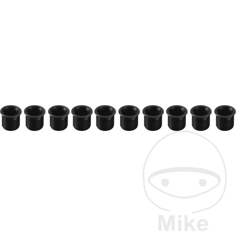 Pack of 10 long threaded inserts for spark plug M8X1.0 11 MM 609.33.97