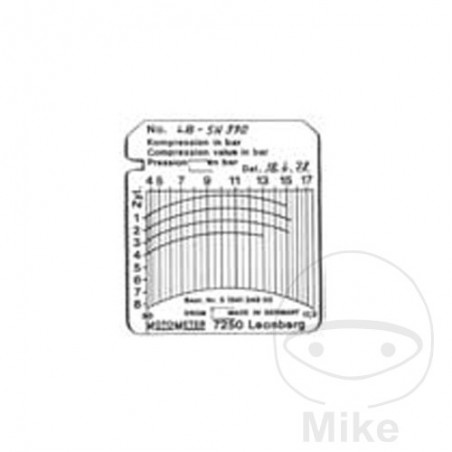 MOTOMETER Pack 100 chart sheets to record pressure 60/43 BAR 614.42.73