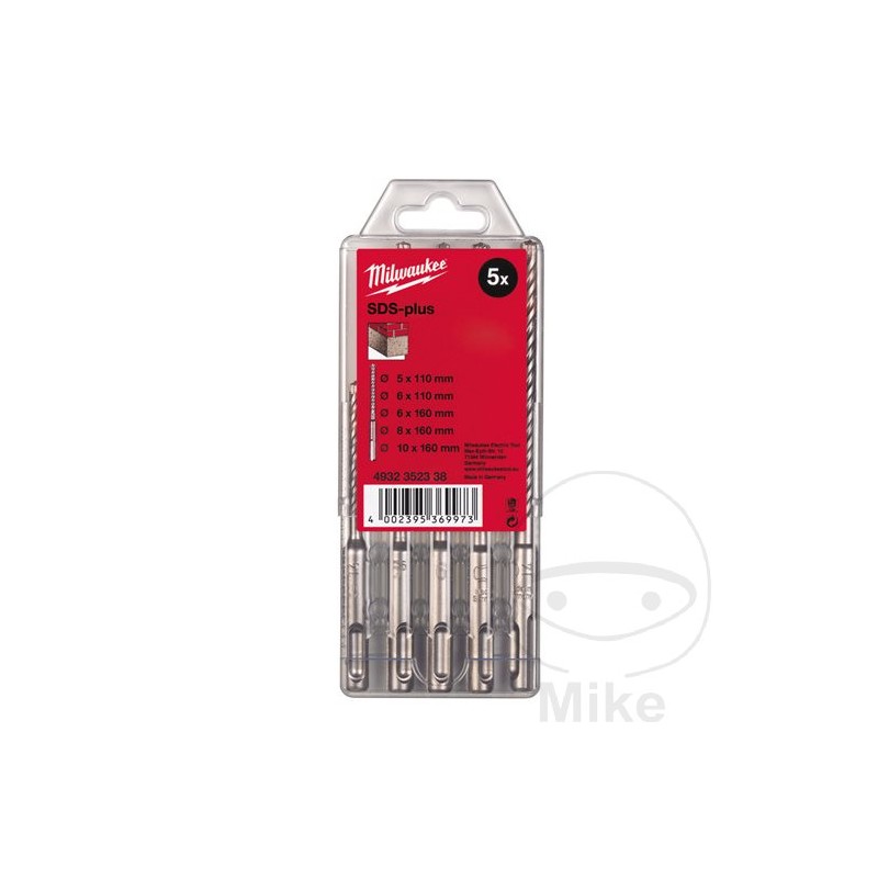 MILWAUKEE percussion drill bit set SDS PLUS (5 U) 637.00.72