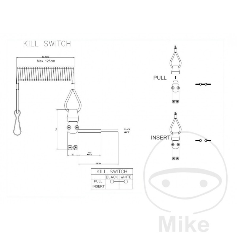 JMP Universal Boat Emergency Stop Switch 705.83.73