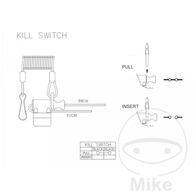 JMP Universal Boat Emergency Stop Switch 705.84.15