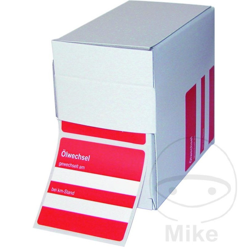 Caja 200 etiquetas cambio de aceite 998.90.88