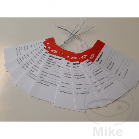 JMC Pack 10 etiquetas cambio de aceite motor/caja cambios alemán 998.91.51