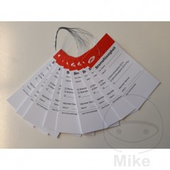JMC Pack 10 etiquetas cambio de liquido frenos alemán 998.91.53