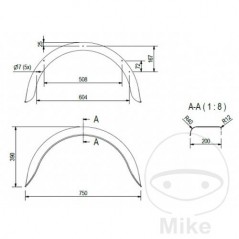 Steel Trailer Fenders H390 B200 S750 338.02.92