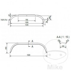 Steel Trailer Fenders H410 B240 S1500 338.03.42