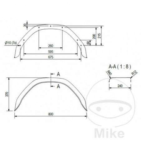 Steel Trailer Fenders H370 B240 S800 338.03.83