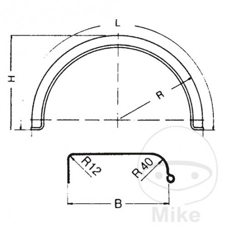Plastic fenders for trailer H380 B240 S800 338.52.42