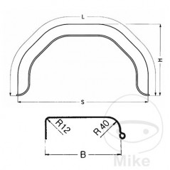 Guardabarros de acero para remolque H400 B210 S1520 338.52.67