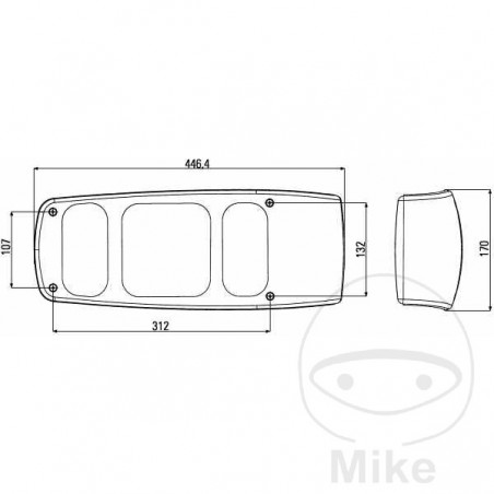 Trailer left rear light 338.13.16