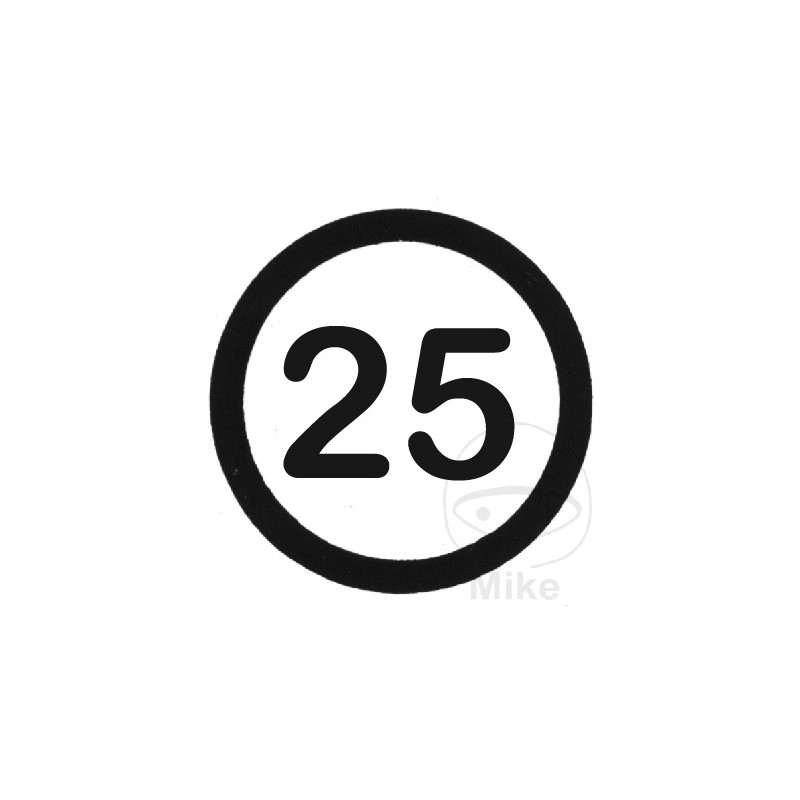 Self-adhesive speed sign 25 km/h 200 MM 205.12.25