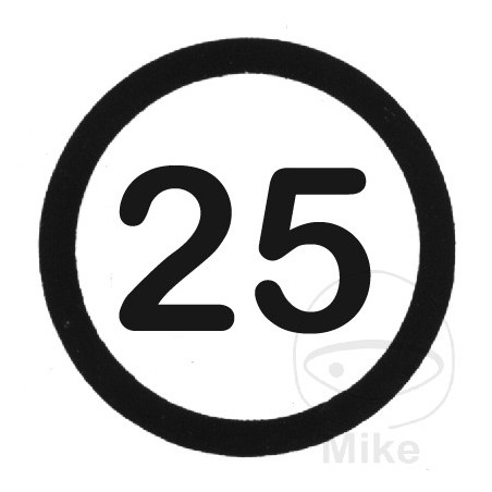 Señal de velocidad autoadhesiva 25 km/h 200 MM 205.12.25