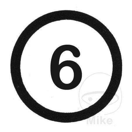 Señal de velocidad autoadhesiva 6 km/h 200 MM 205.12.58