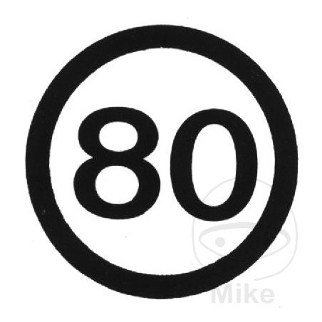 Self-adhesive speed sign 80 km/h 200 MM 205.13.57