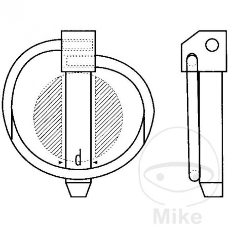 Pasador de cierre galvanizado 6 MM 348.61.49