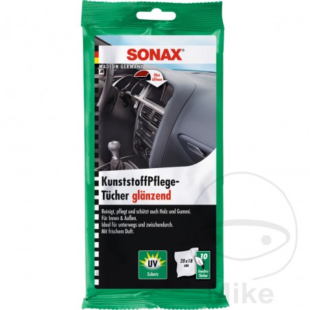 SONAX Pack 10 polishing wipes for cleaning plastics 556.68.72