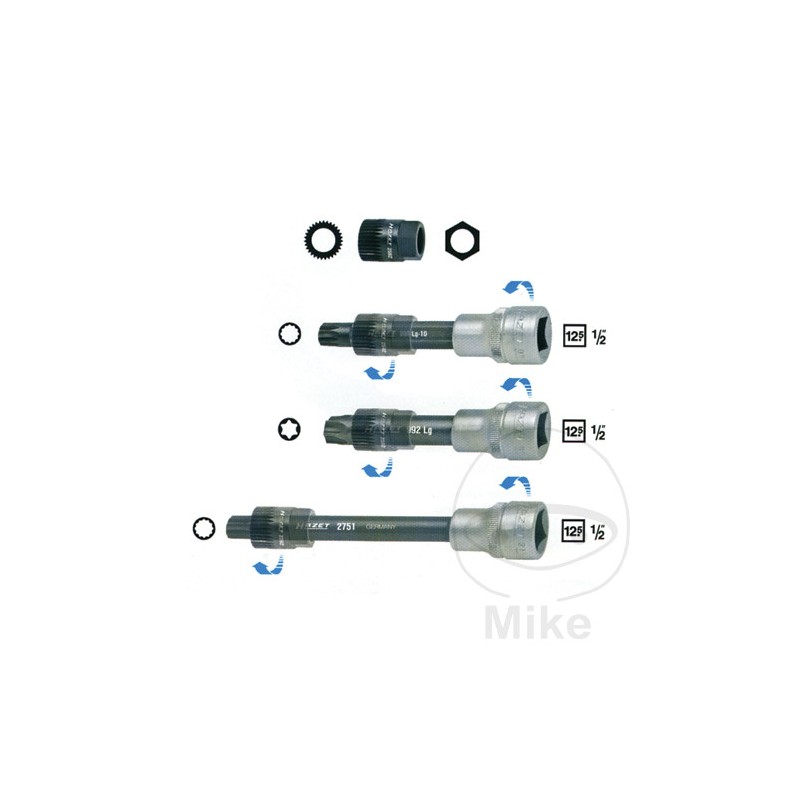 HAZET Set of 4 combination wrenches for alternator 605.09.34