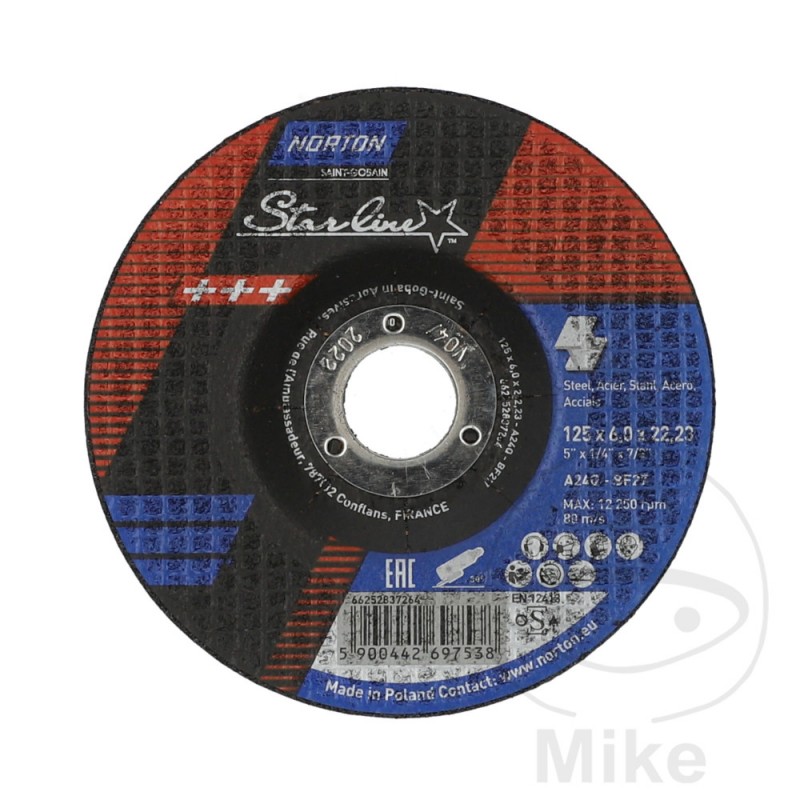 NORTON Disco abrasivo de desbaste 125X6 A30P 564.87.31