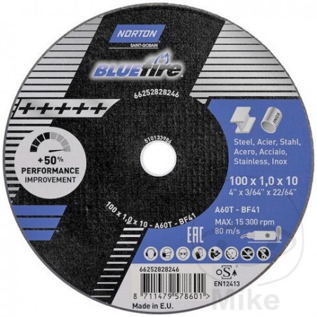 NORTON Cutting disc 100 X 1.0 10 ALTN5649300 564.93.71