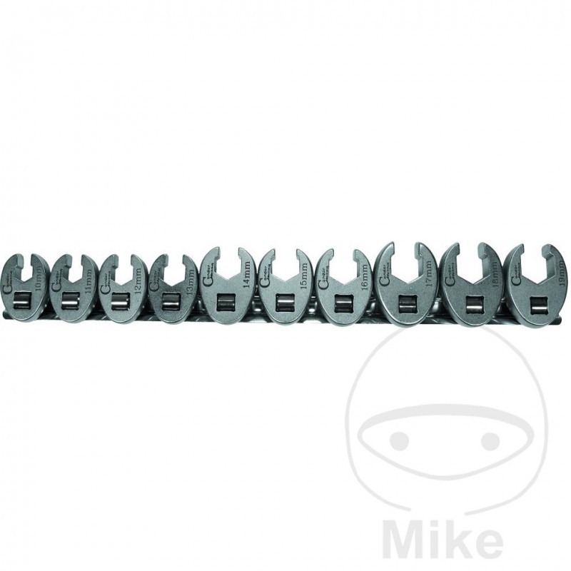 CONDOR Set of 10 open star wrenches 3/8 10-19 MM 604.06.53