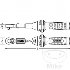 HAZET torque wrench 2.5-25NM 1/4 607.00.39