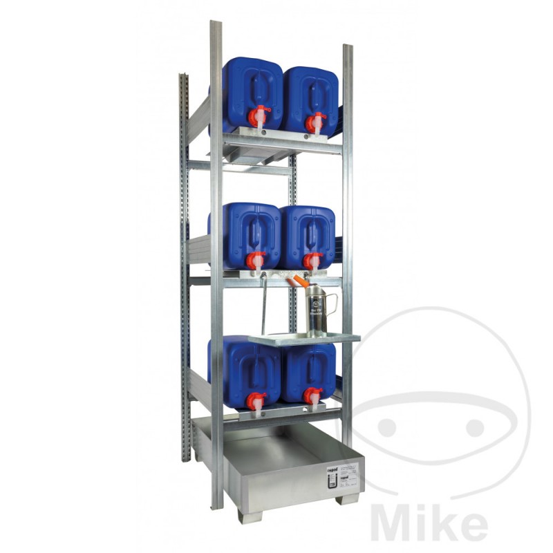 Quick filling station with collecting tray for 6 drums 20 L 650.51.63