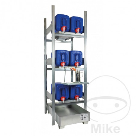 Quick filling station with collecting tray for 6 drums 20 L 650.51.63