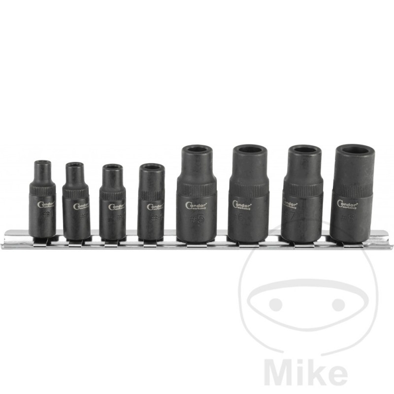 CONDOR Kit 8 vasos para machos de rosca 637.00.73