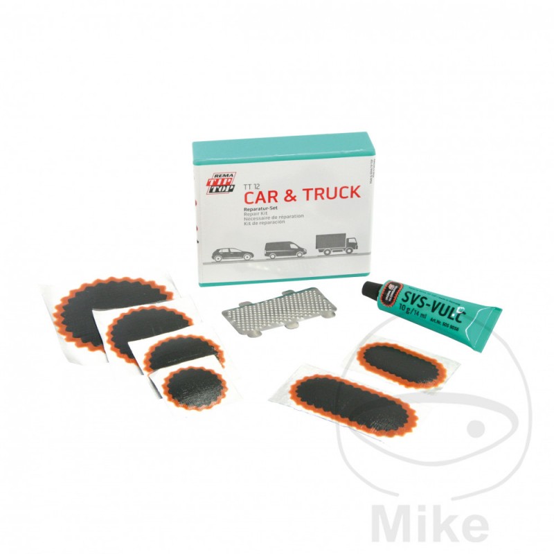 TIP-TOP Kit reparación de pinchazos vulcanizante para neumáticos coche/camión TT12 519.06.57