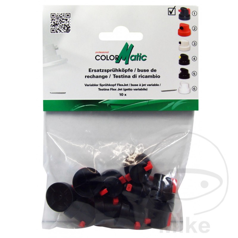 COLORMATIC Set of 10 paint spray heads with nozzle 581.50.00
