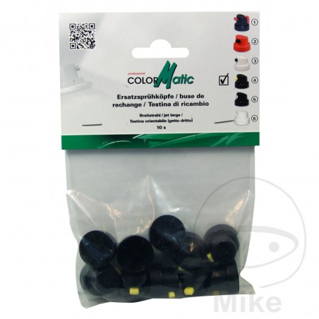 COLORMATIC Set of 10 paint spray heads with nozzle 2K PRE-FILL KLARL 581.53.03