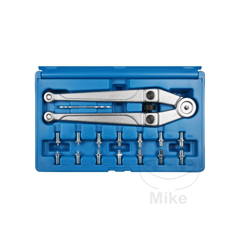 Wrench kit with interchangeable pins 2.5-9 MM 614.09.58