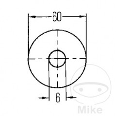Round reflector for trailer 60 MM ALTN: 1820712 182.07.11