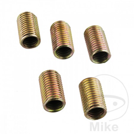 Juego 5 casquillos roscados para reparación de rosca M10X1.50 L 20 MM 637.00.30