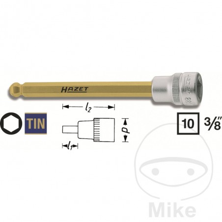 HAZET Ball head allen socket 116 MM 3/8 10 605.28.56