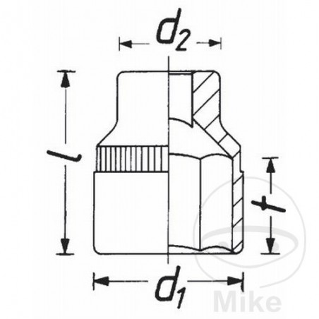 HAZET Vaso hexagonal para pistola de impacto 57 MM 3/4 36 656.50.22