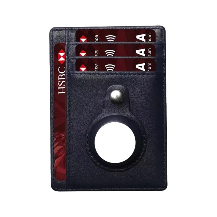 TUDETIC Cartera tarjetero con soporte AirTag - Mantén tus objetos de valor seguros y localizados TUD-WAT-NEGRVAR